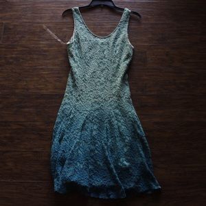 ombre green blue dress